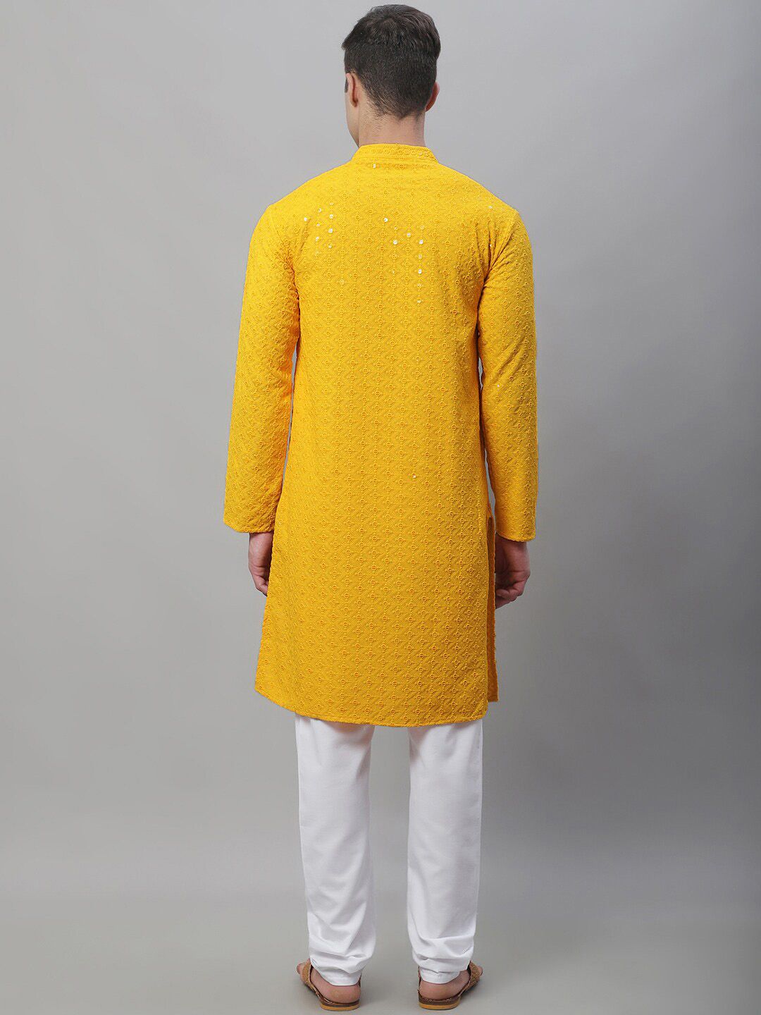 SOJANYA Ethnic Motifs Embroidered Regular Pure Cotton Kurta With Churidar