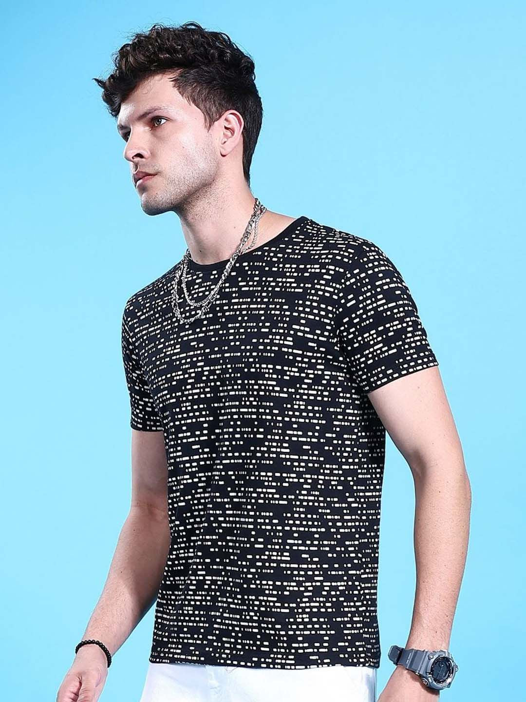 The Indian Garage Co Men Printed Monochrome T-shirt