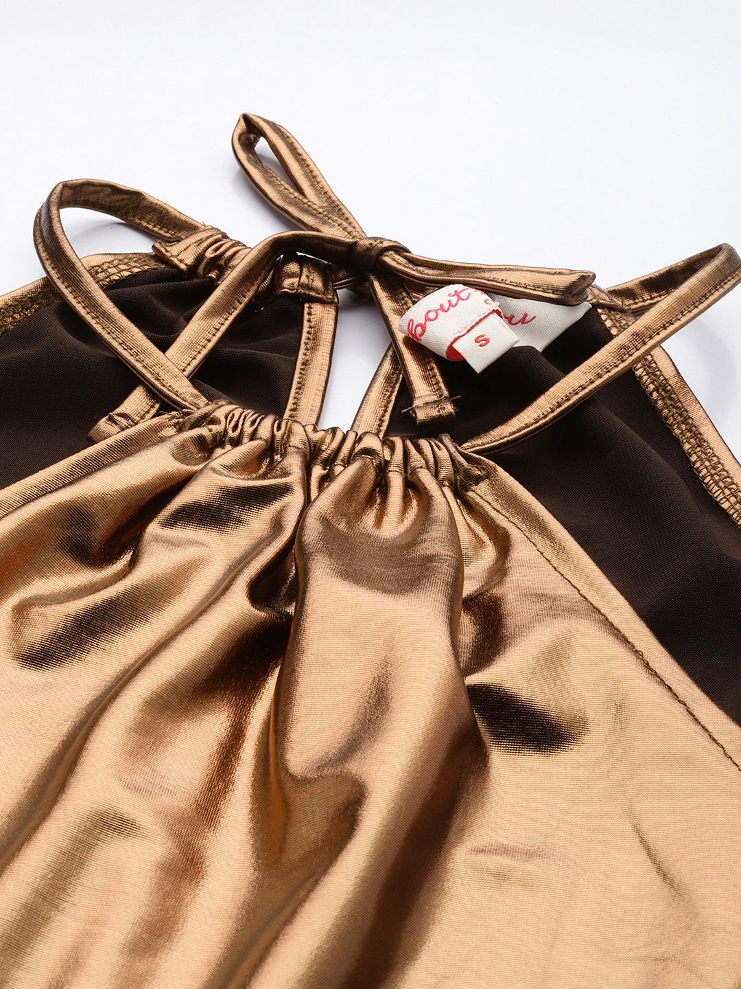all about you Halter Neck Sheen A-Line Top