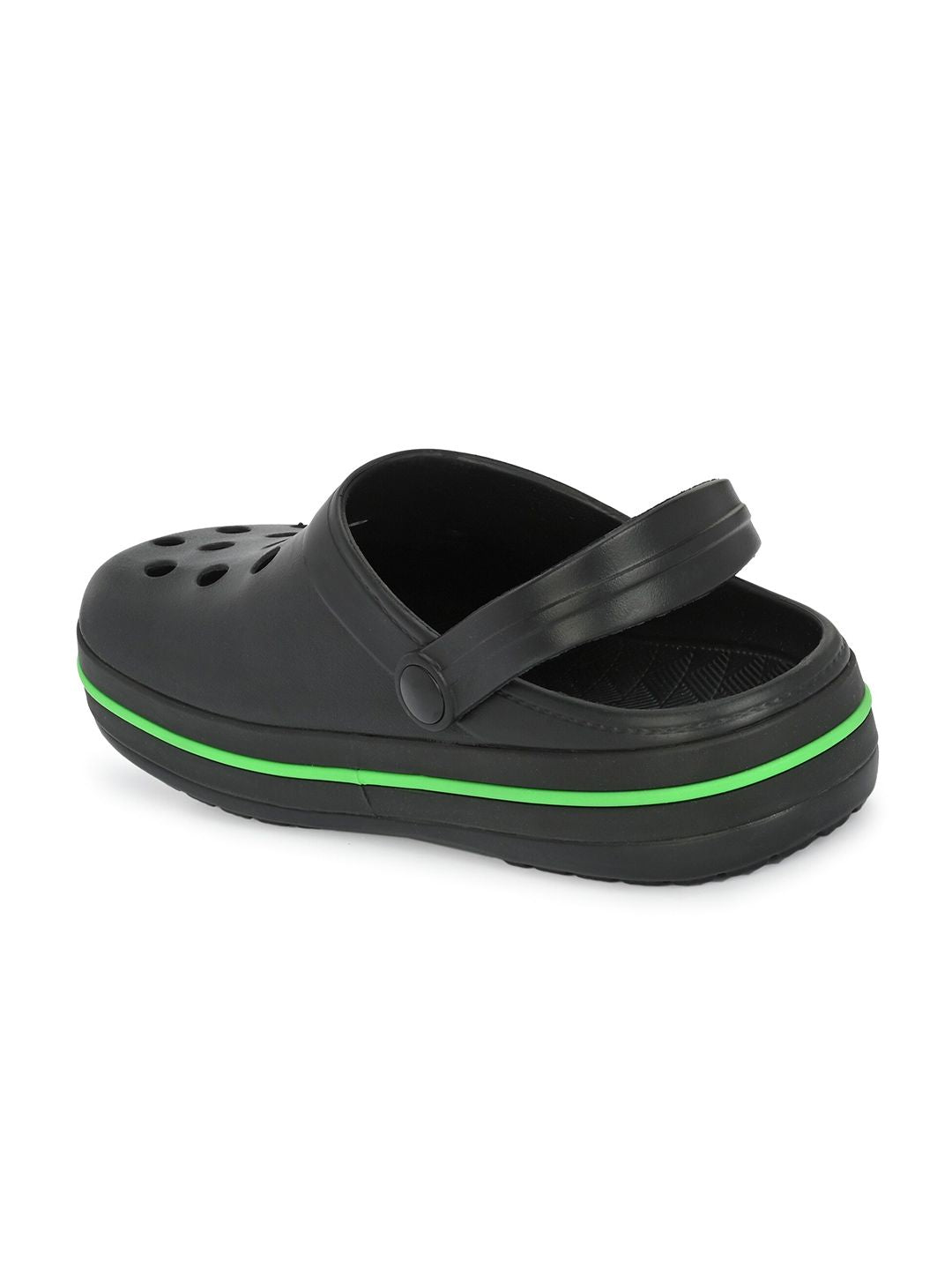 HRX by Hrithik Roshan Men Black & Green Rubber Clogs