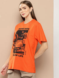 Difference of Opinion Women Graphic Printed Oversized T-shirt