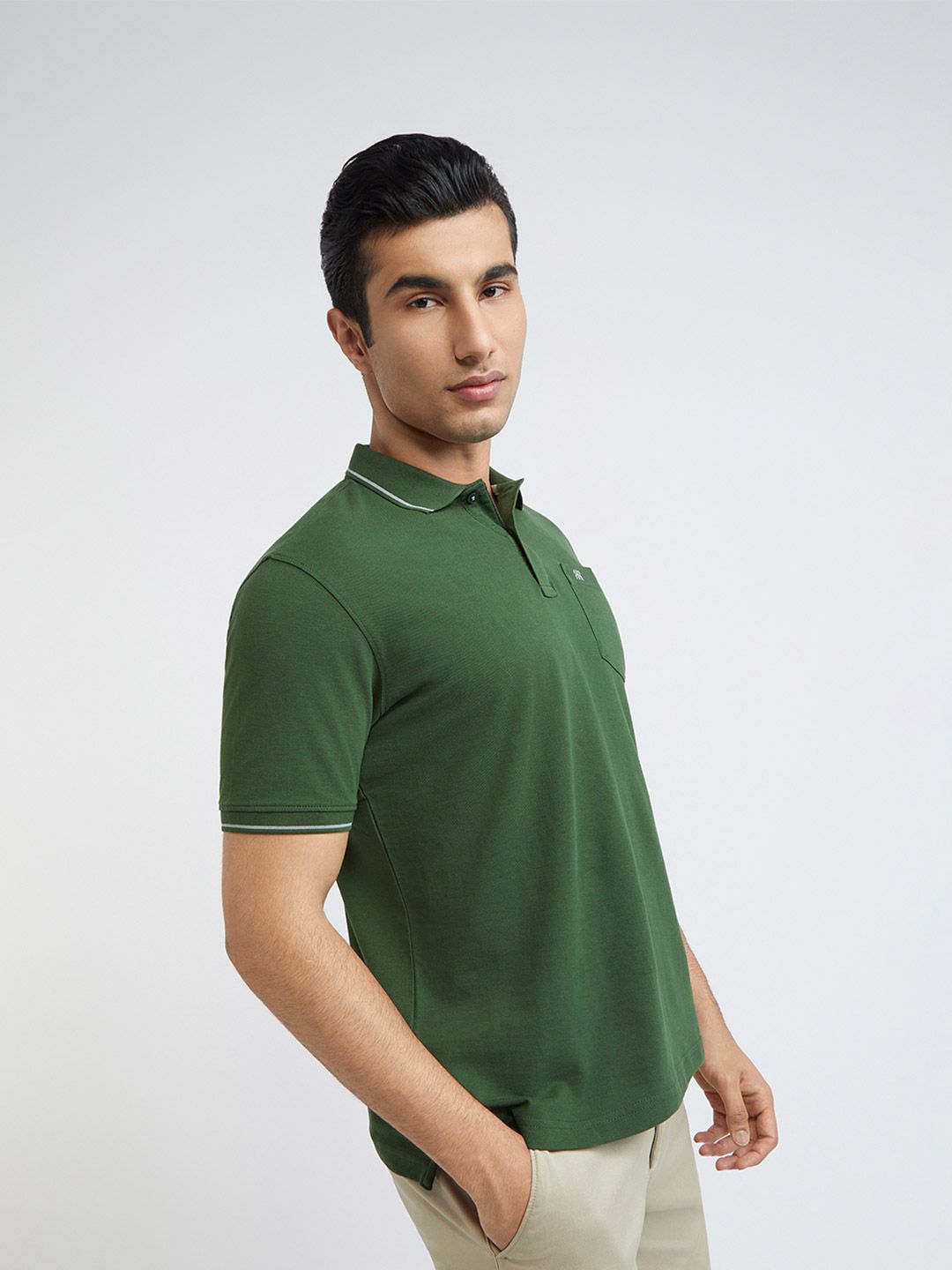 Raymond Pure Cotton Modern Fit Polo Collar T-shirt