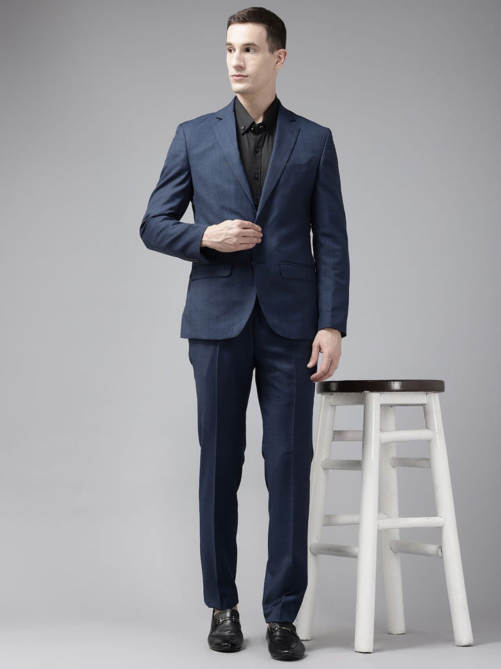 Park Avenue Checked Slim Fit 2 Piece Formal Suit