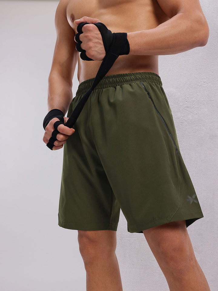 HRX by Hrithik Roshan Men Brand Logo Print Detail Mid-Rise Training Shorts