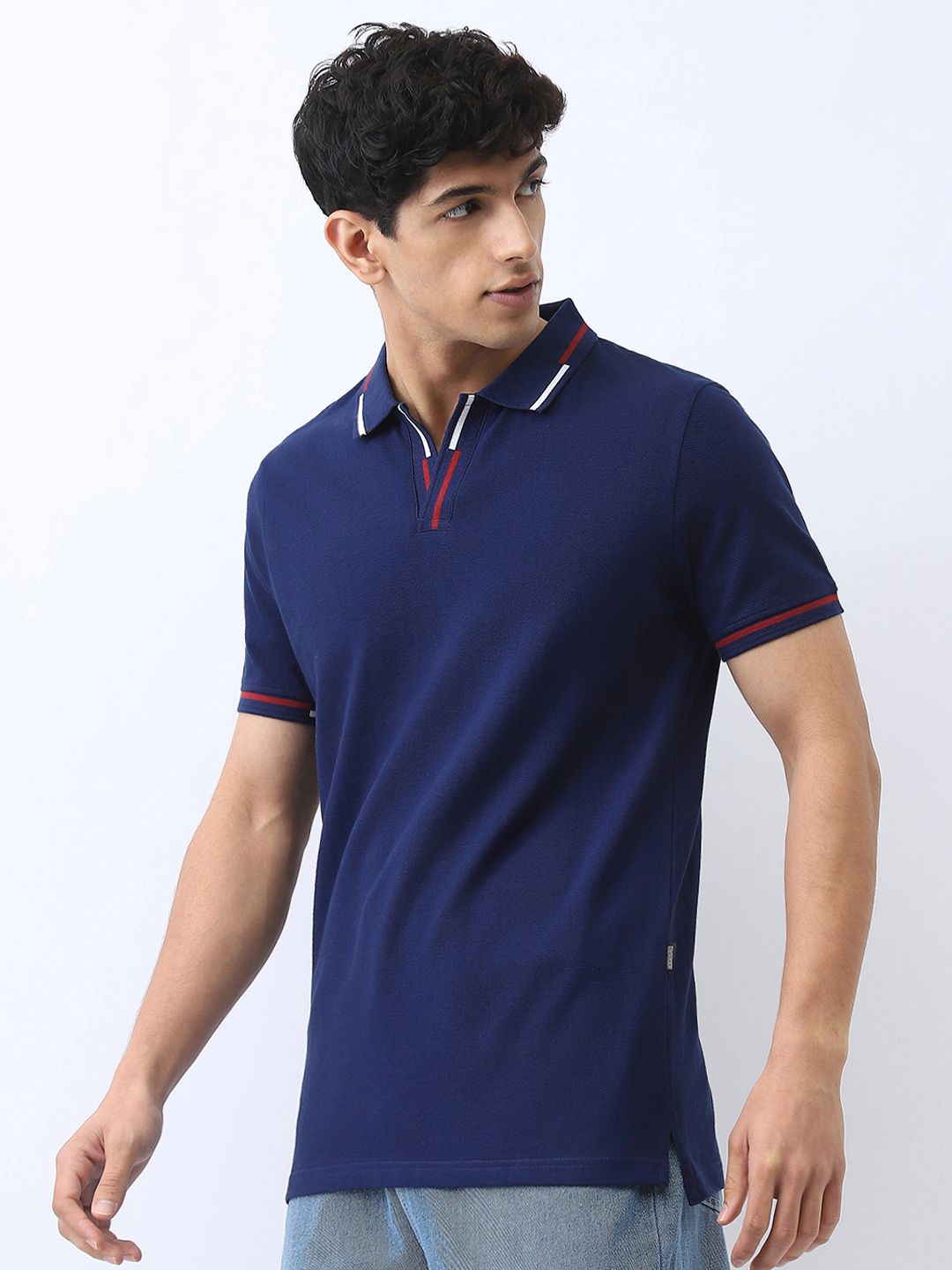 Urbano Fashion Men Solid Regular Fit Half Sleeve Cotton Polo T-Shirt