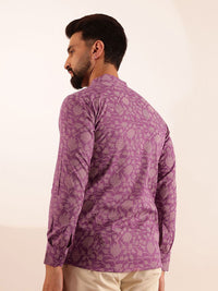 Anouk Men Floral Printed Mandarin Collar Kurta