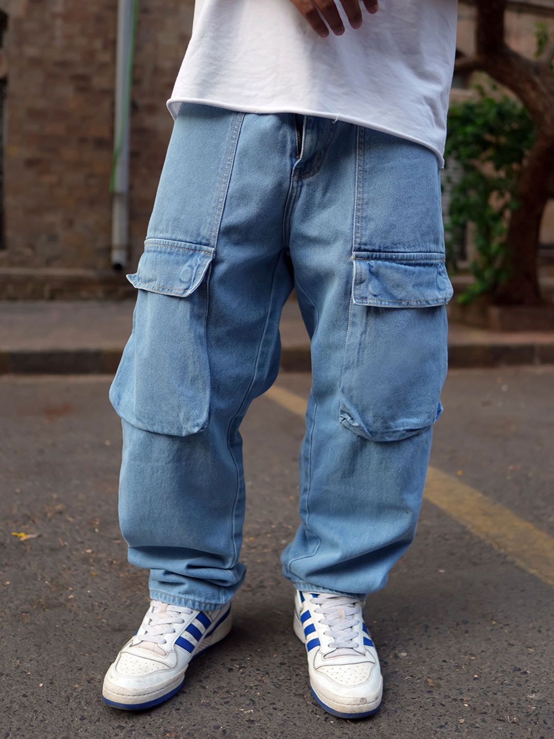 Powerlook Men Relaxed Loose Fit Cargos
