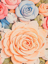 Myntra Elegant Homes Multicoloured Floral 400 TC King Bedsheet with 2 Pillow Covers