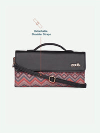 ZOUK Rhea Kapoor Gwalior Weaves Textured Water Resistant Jute Envelope Clutch