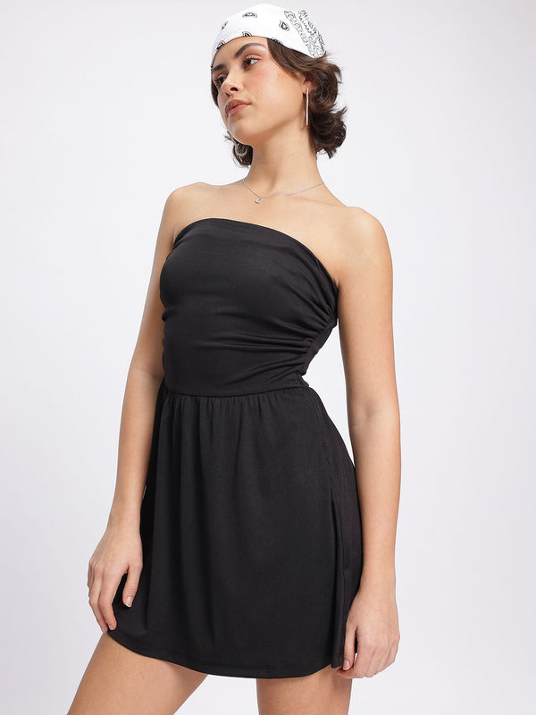DressBerry Polished Sass Mini Bandeau Dress