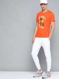 HRX By Hrithik Roshan Lifestyle Men Oxy Fire Bio-Wash Typography Tshirts