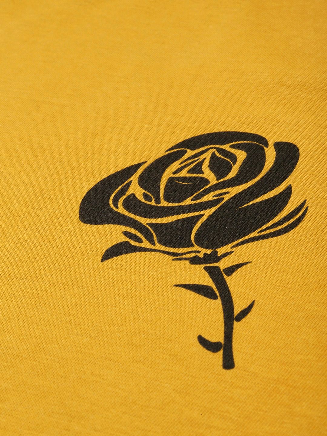 DILLINGER Men Mustard Yellow & Black Printed Pure Cotton Oversized T-shirt