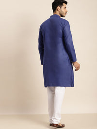 Anug by SOJANYA Men Blue Solid Kurta