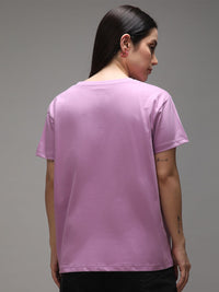 DILLINGER Women Short Sleeve Boxy Regular Printed Tshirt