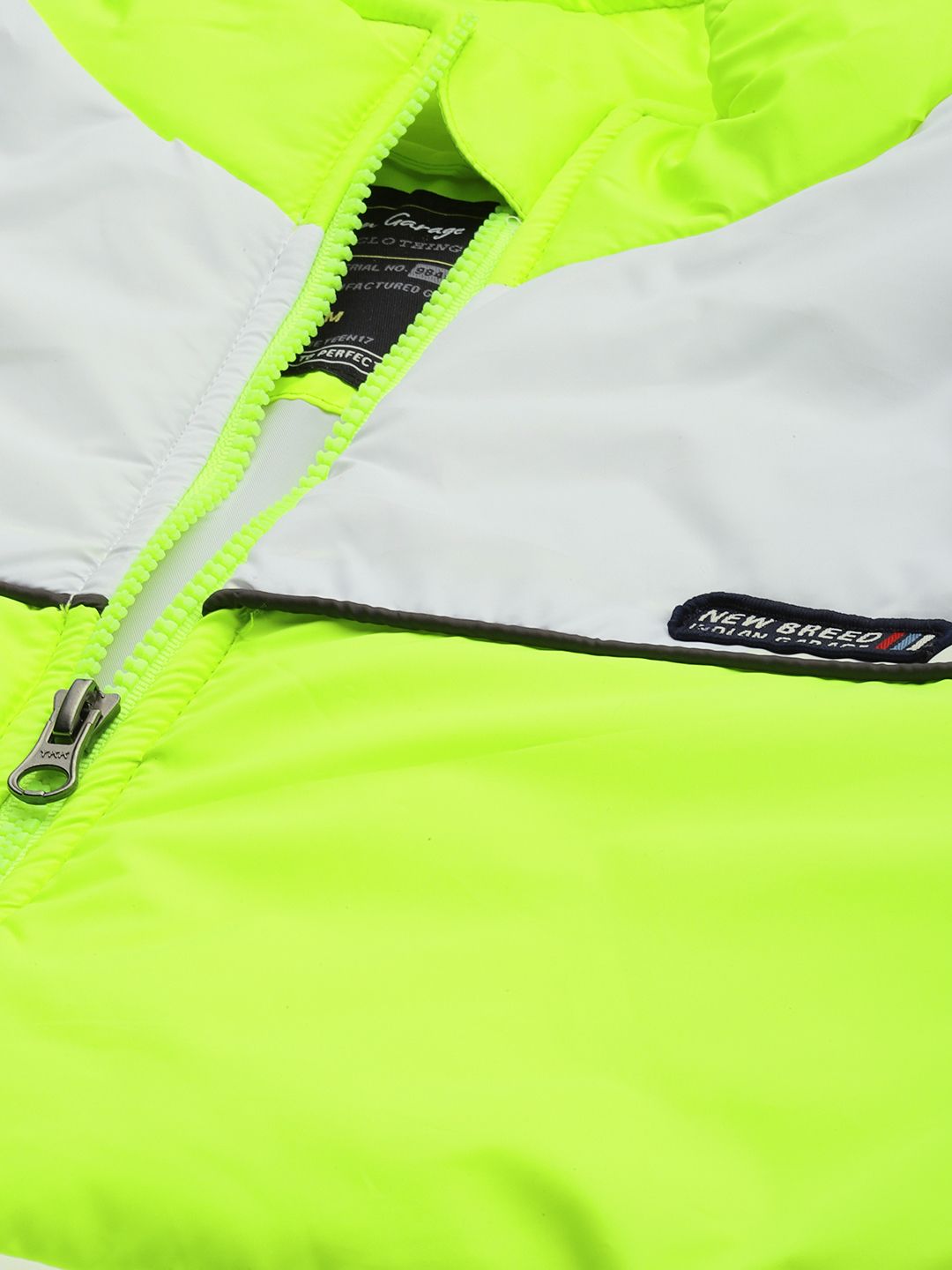 The Indian Garage Co Men Colourblock Slim Fit Bomber Jacket
