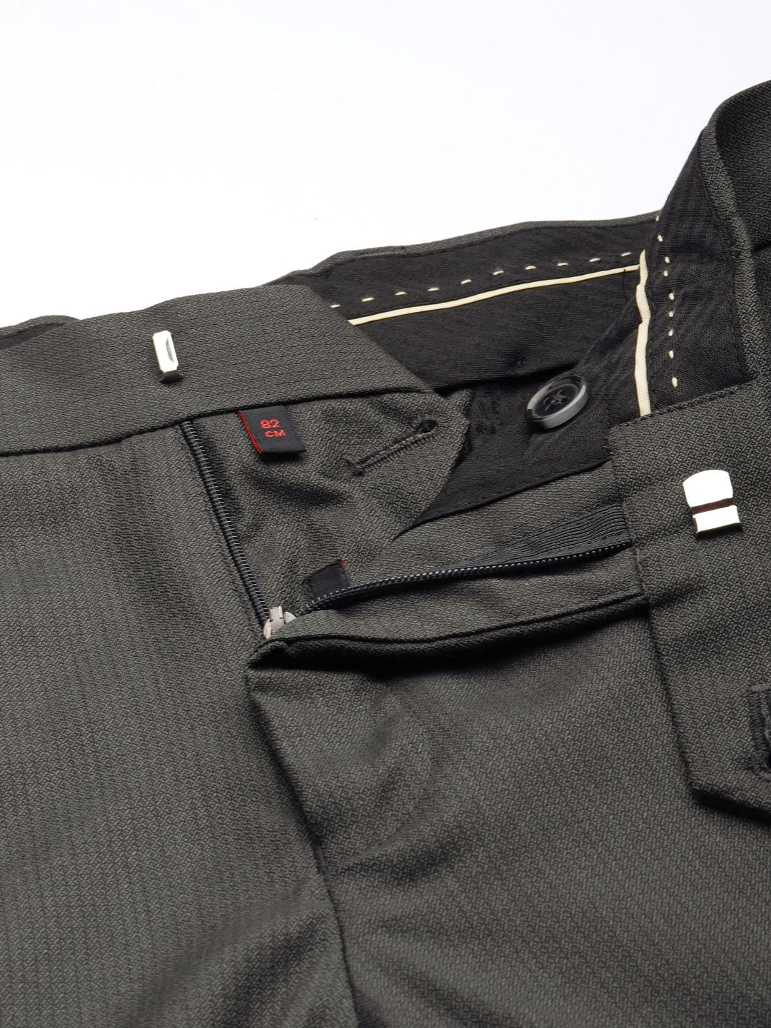 Raymond Men Textured Slim Fit Formal Trousers
