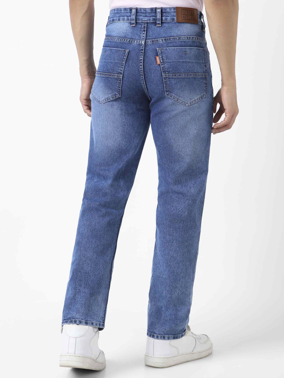 Urbano Fashion Men Straight Fit Heavy Washed Jeans Stretchable