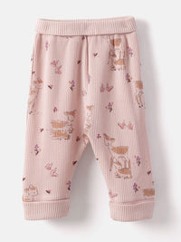 Nauti Nati Infants Girls Printed Pure Cotton Bodysuit With Joggers & Cap