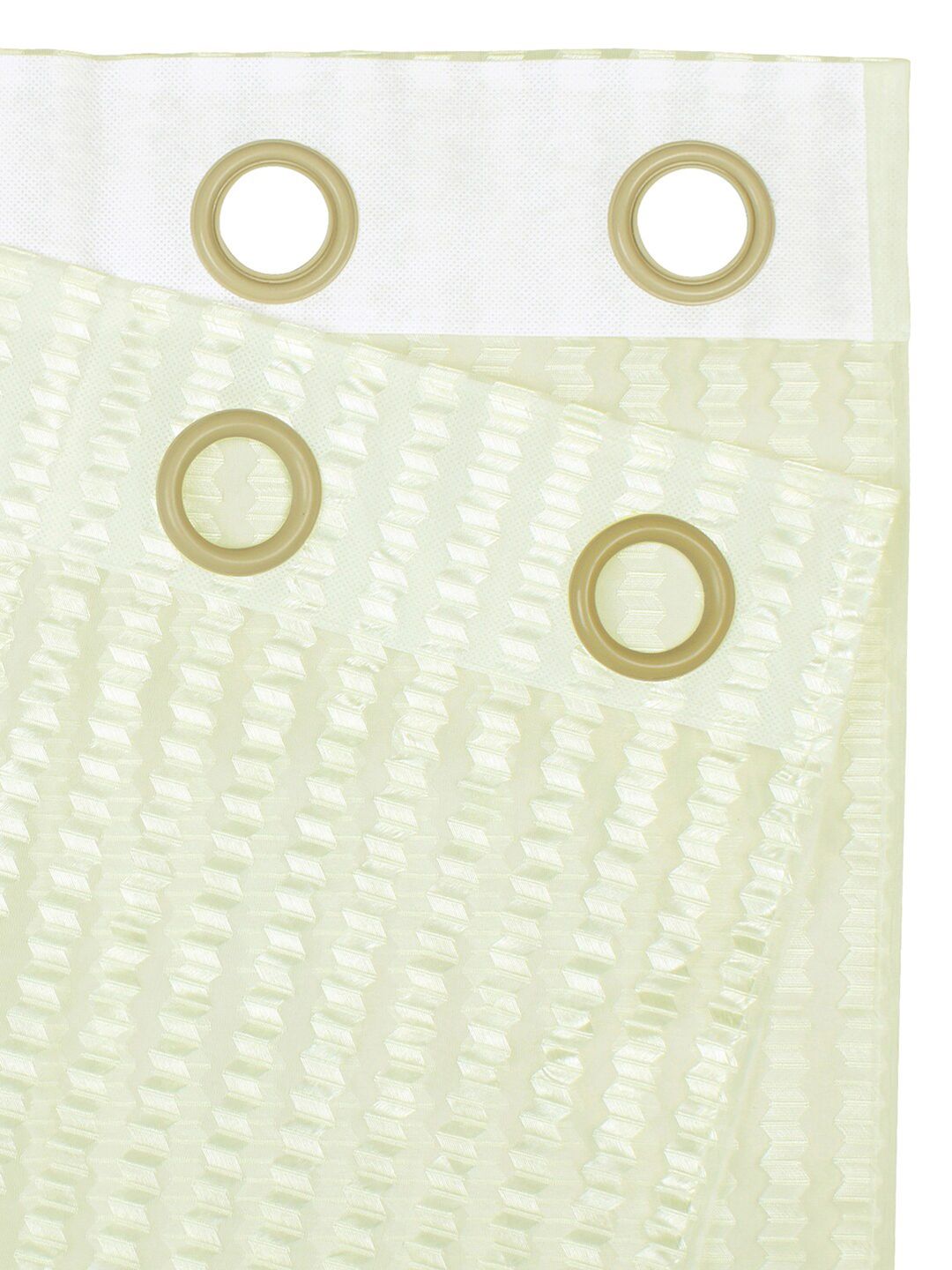 Story@home White Set of 2 Striped Sheer Long Door Curtain