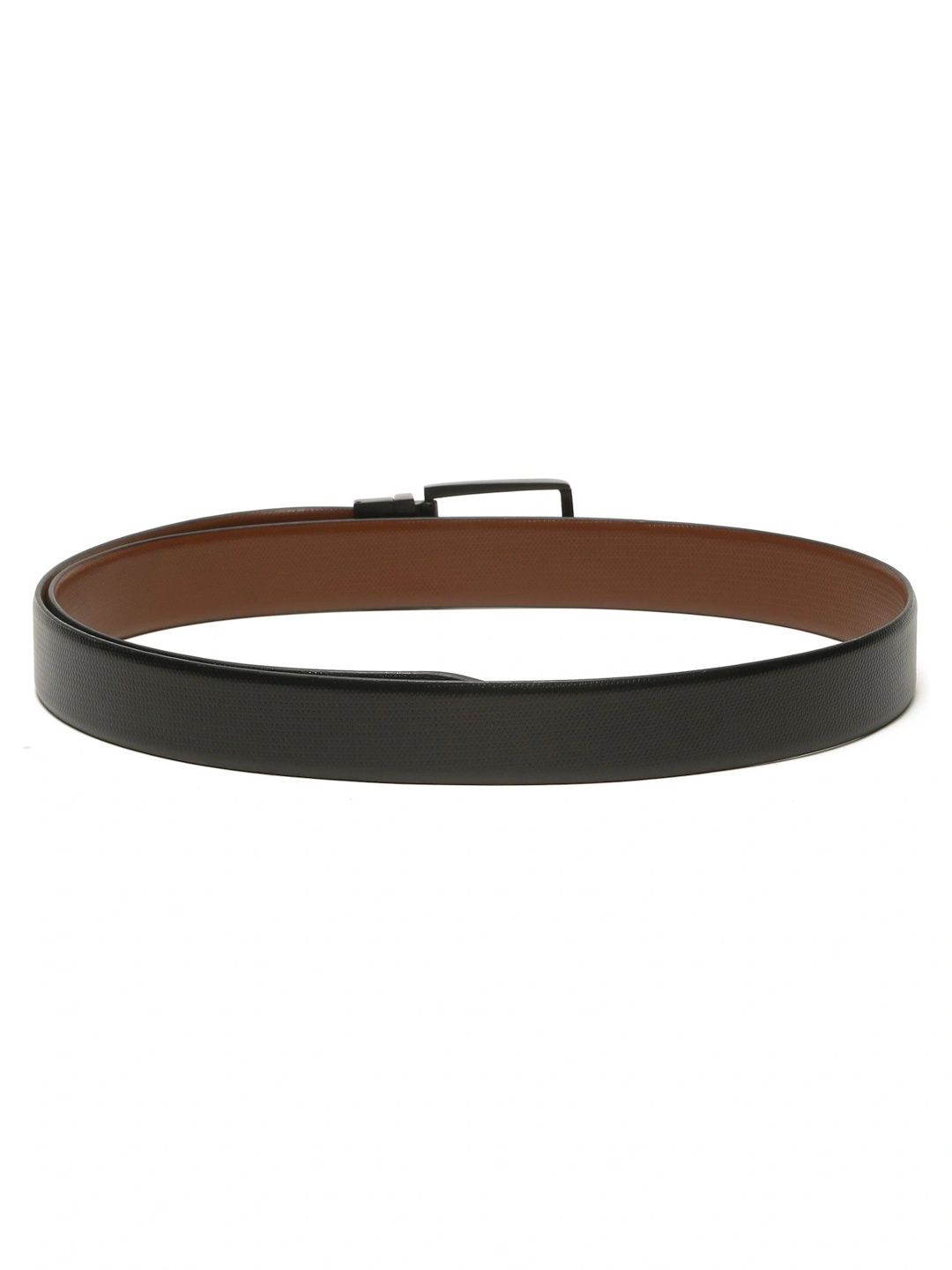Teakwood Leathers Men Textured Leather Reversible Formal Belt