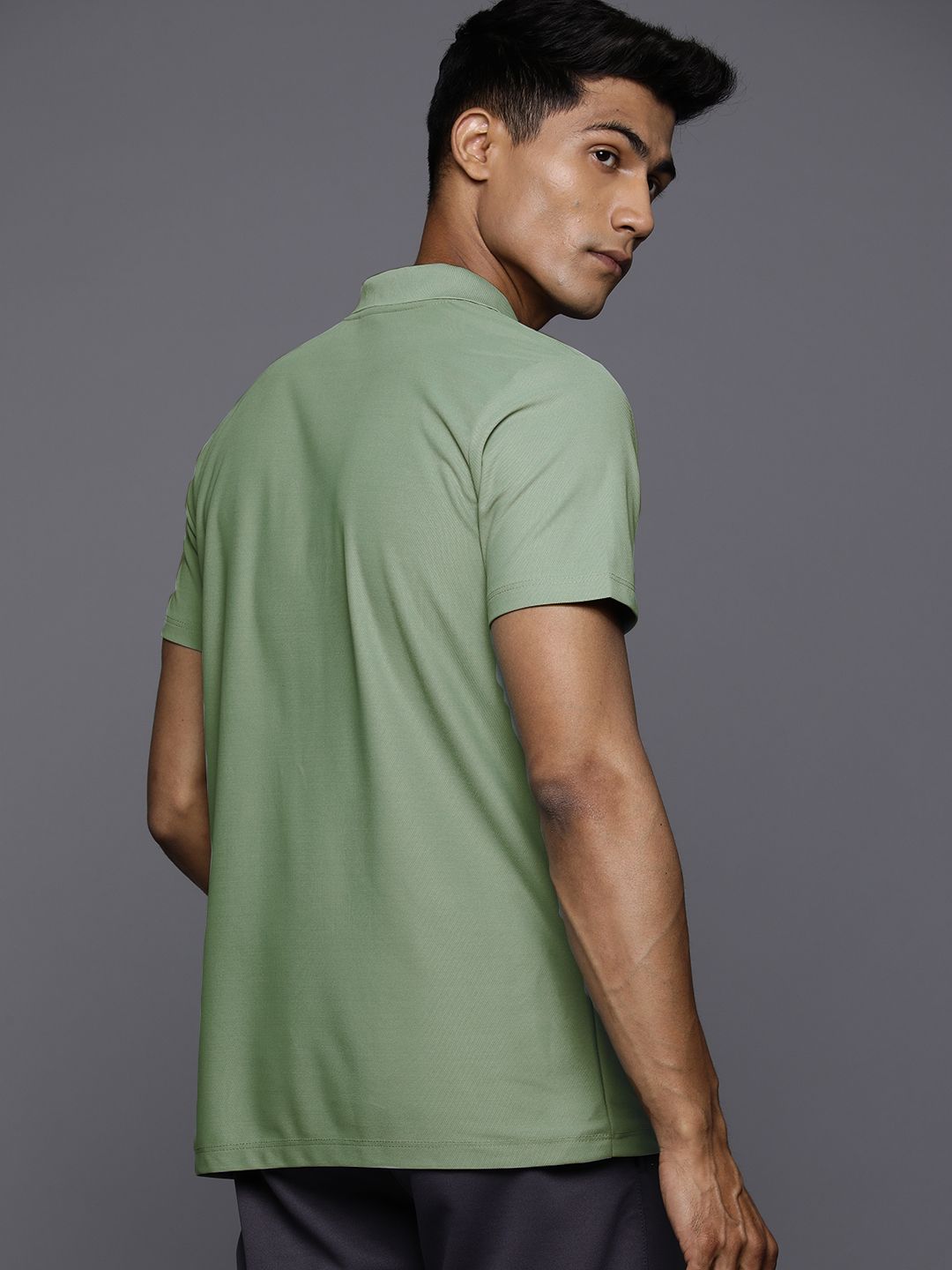 HRX by Hrithik Roshan Men Striped Polo Collar T-shirt