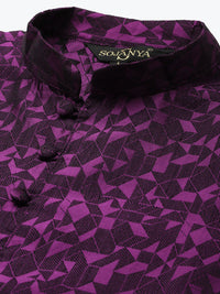 SOJANYA Men Silk Blend Woven Design Kurta