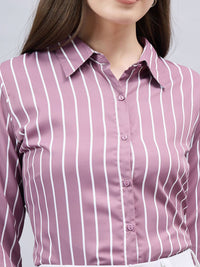 Style Quotient Women Smart Fit Striped Spread Collar Formal Shirt