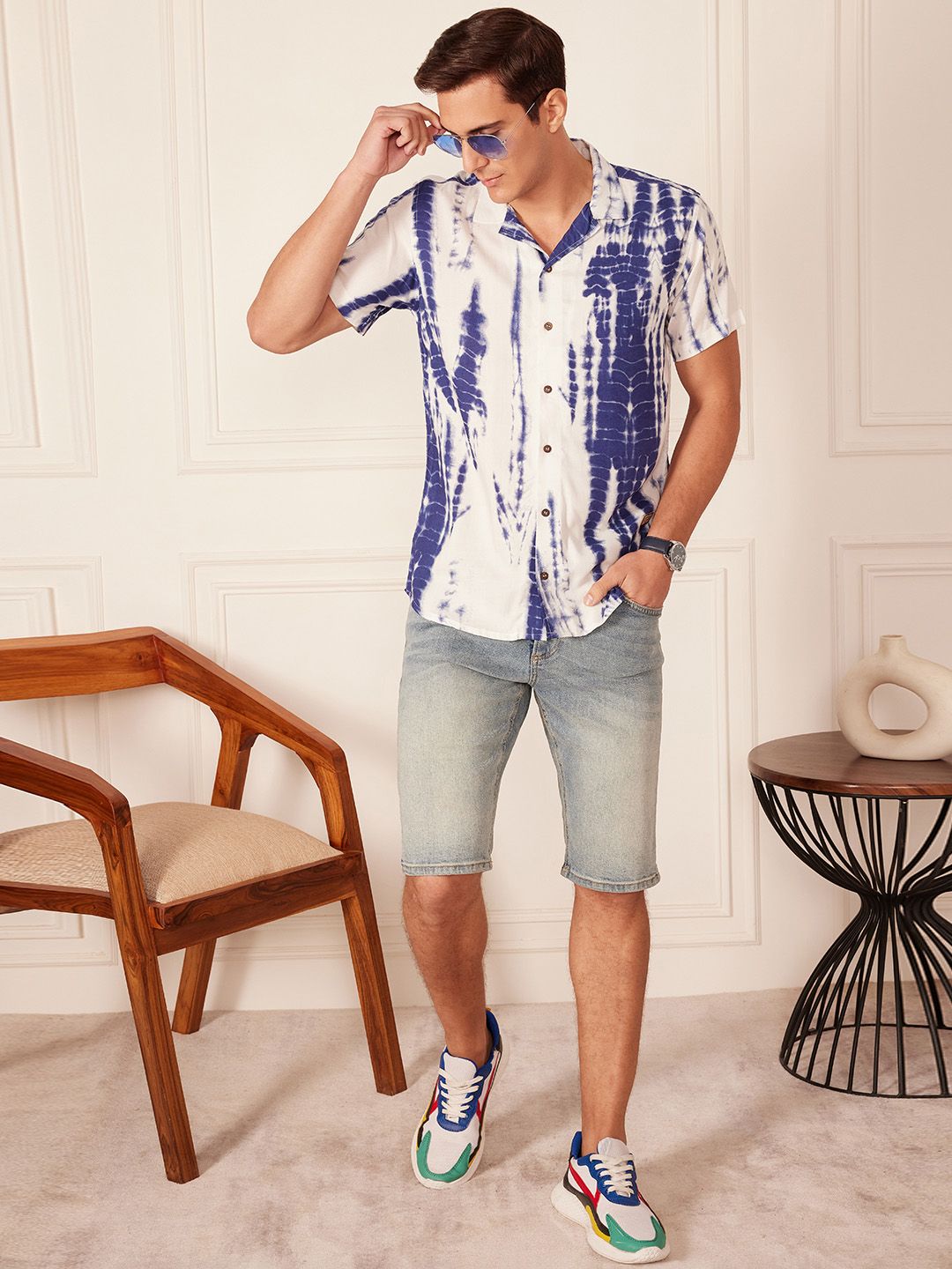 DENNISON  Smart Block Printed Casual Shirt