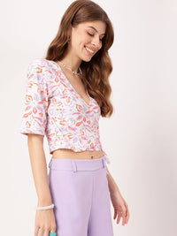 DressBerry Feminine Sassy And Wrapped In Style Crop Top