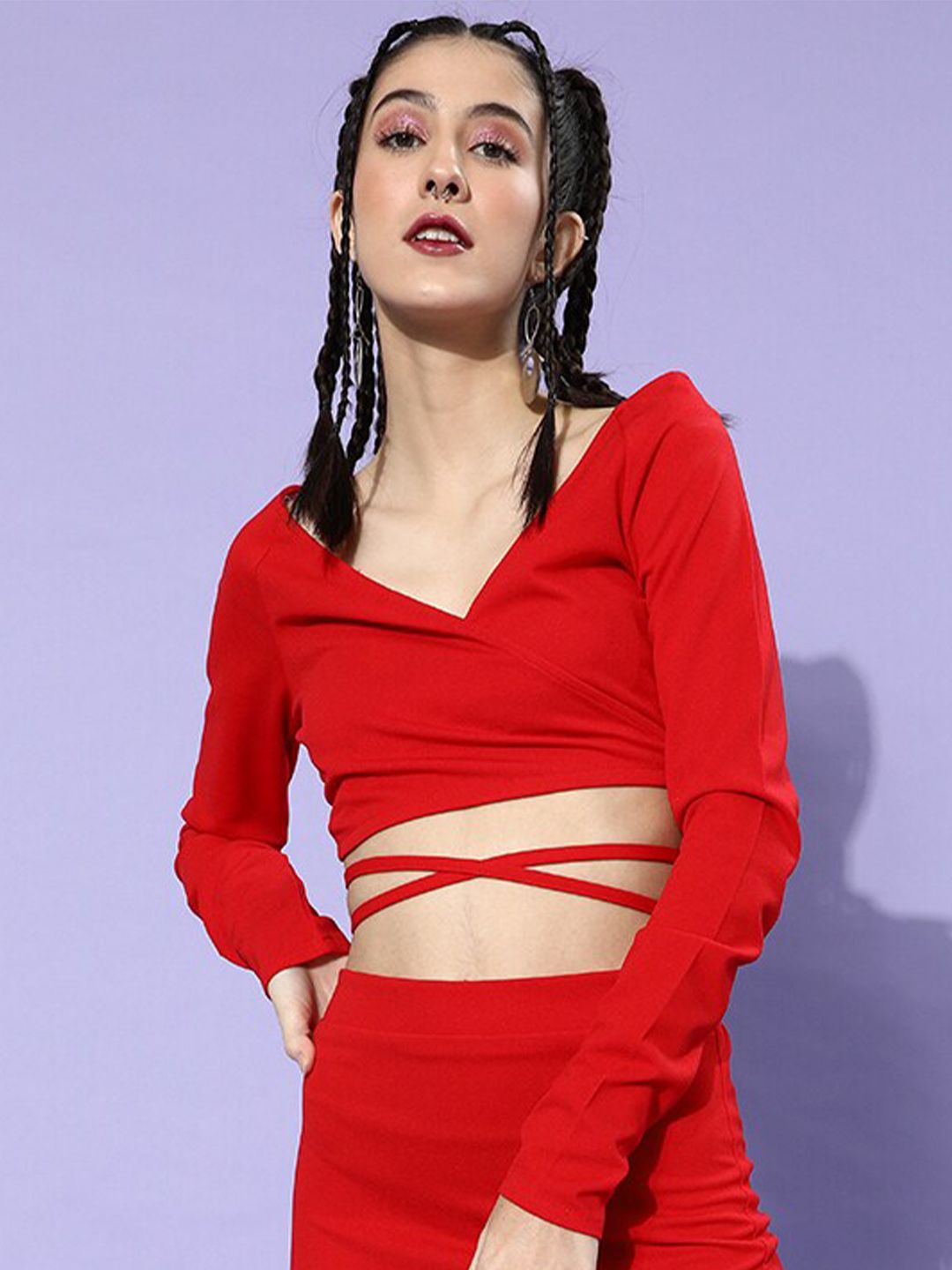 Athena Wrap Crop Top