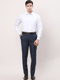 Raymond Men Checked Slim-Fit Formal Trousers