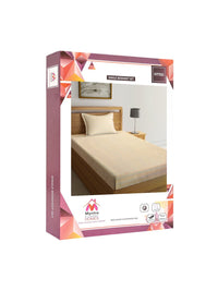 Myntra Elegant Homes Orange Geometric 300 TC Single Bedsheet with 1 Pillow Covers