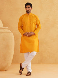 SOJANYA Ethnic Motif Embroidered Thread Work Cotton Straight Kurta