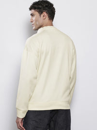 The Indian Garage Co Self Design Drop-Shoulder Open-Front Sweatshirt