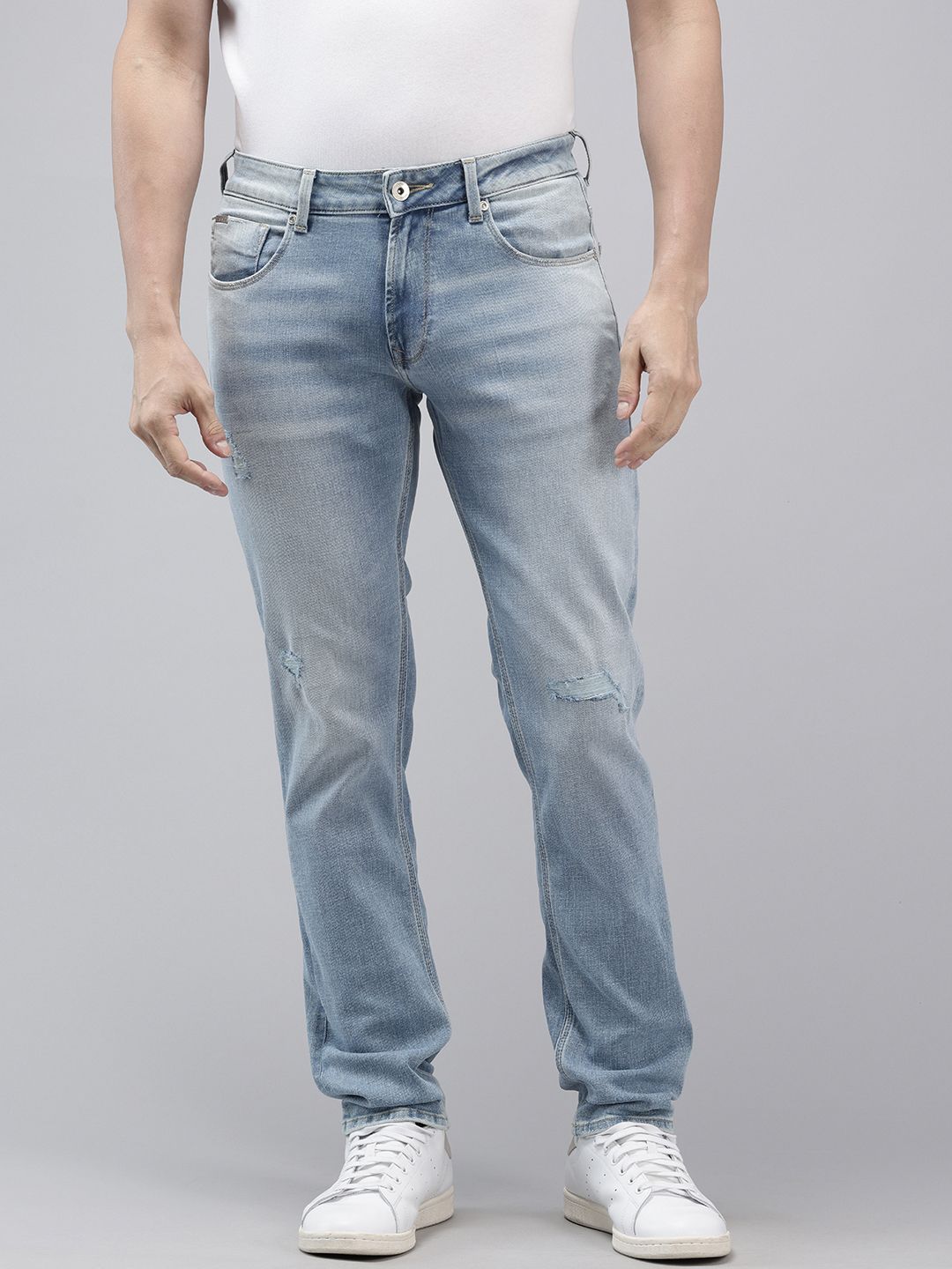 SPYKAR Men Rovers Mildly Distressed Heavy Fade Stretchable Jeans