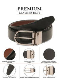 Teakwood Leathers Men Leather Reversible Formal Belt