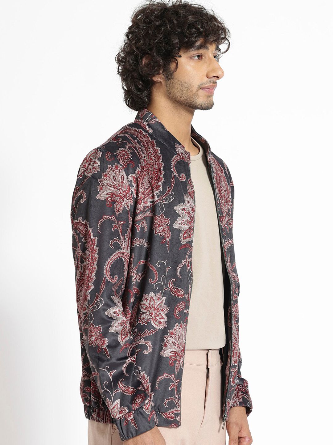 RARE RABBIT Men Dalia Tailored Fit Floral Printed Jacket