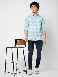 SPYKAR Men Tartan Checked Opaque Cotton Casual Shirt