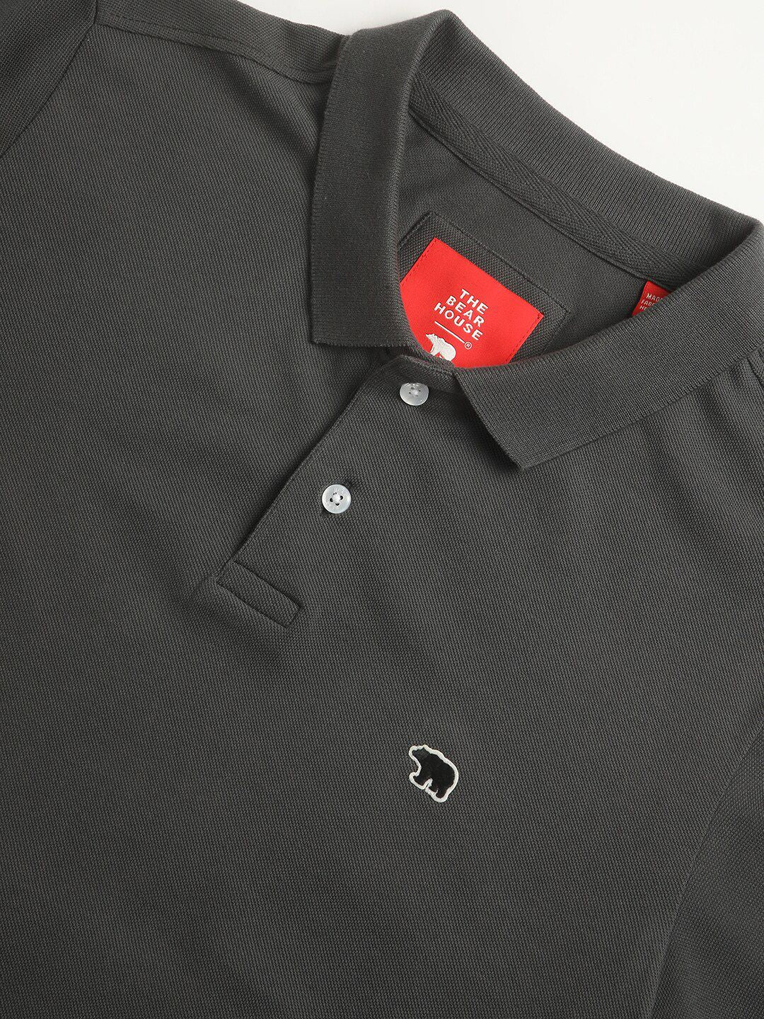 THE BEAR HOUSE Polo Collar Pure Cotton Slim Fit T-shirt
