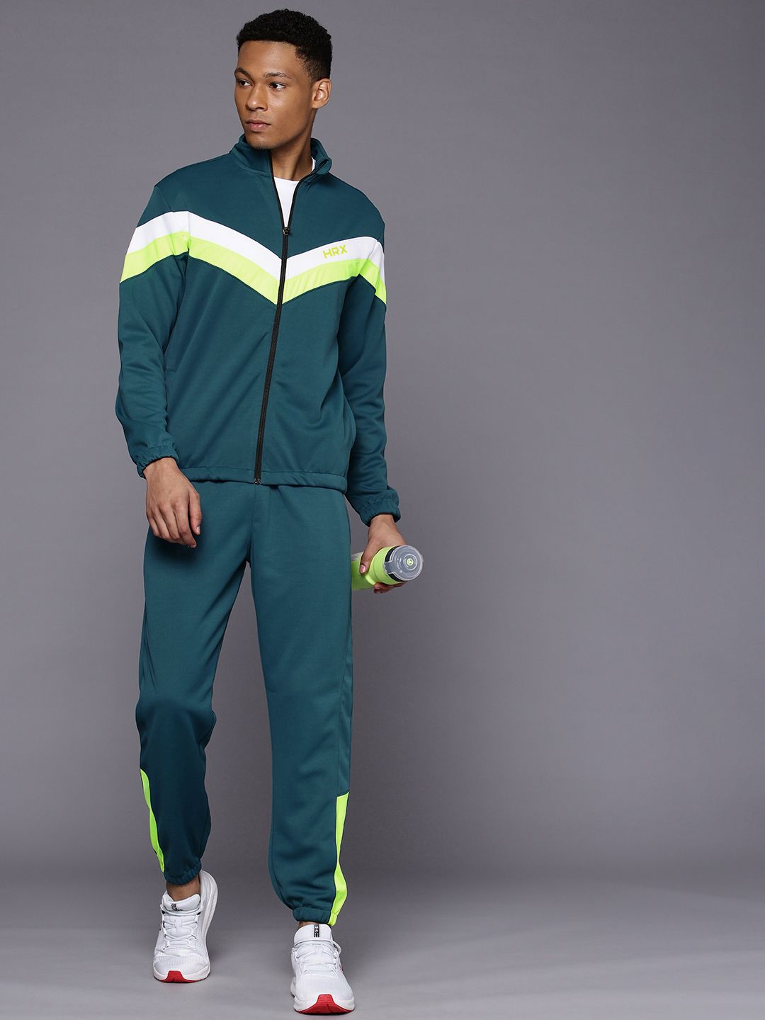 HRX by Hrithik Roshan Striped Rapid Dry Running Tracksuits