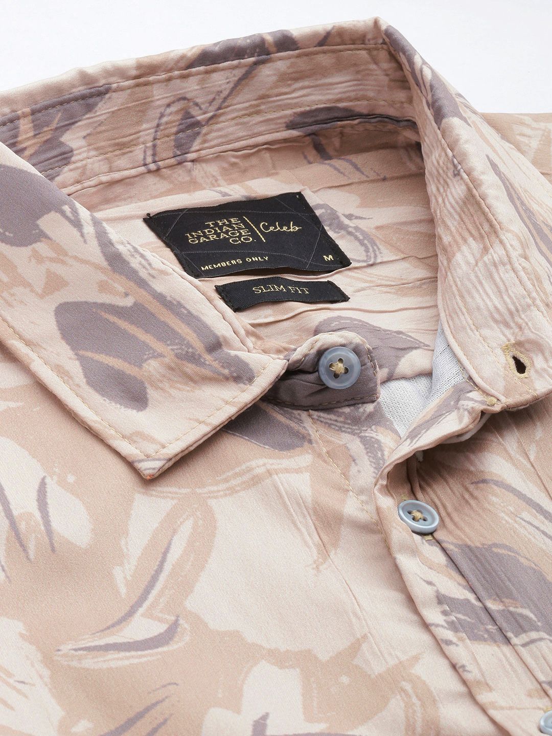 The Indian Garage Co Slim Fit Abstract Printed Casual Shirt