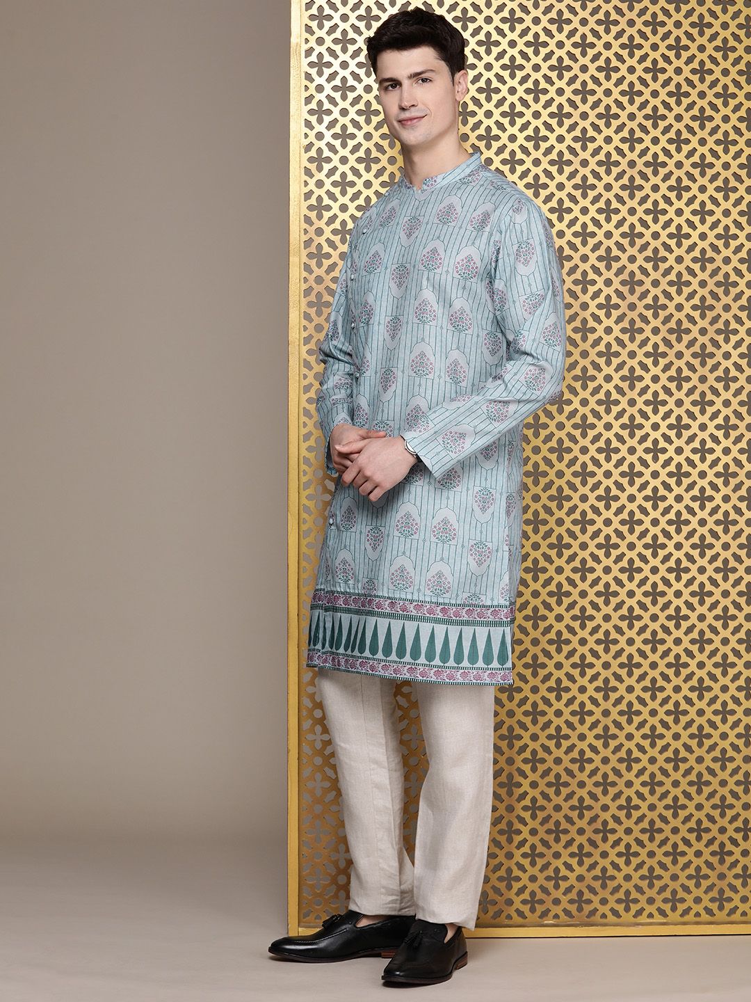 House of Pataudi Ethnic Motifs Printed Jashn Kurta