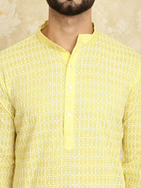 SOJANYA Ethnic Motifs Embroidered Sequinned Pure Cotton Kurta with Pyjamas