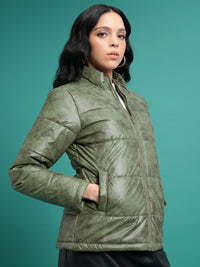 Tokyo Talkies Mock Collar Puffer Jacket