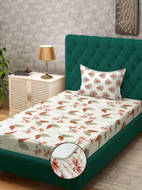 KLOTTHE Cadar Bujang Kapas Bunga Beige