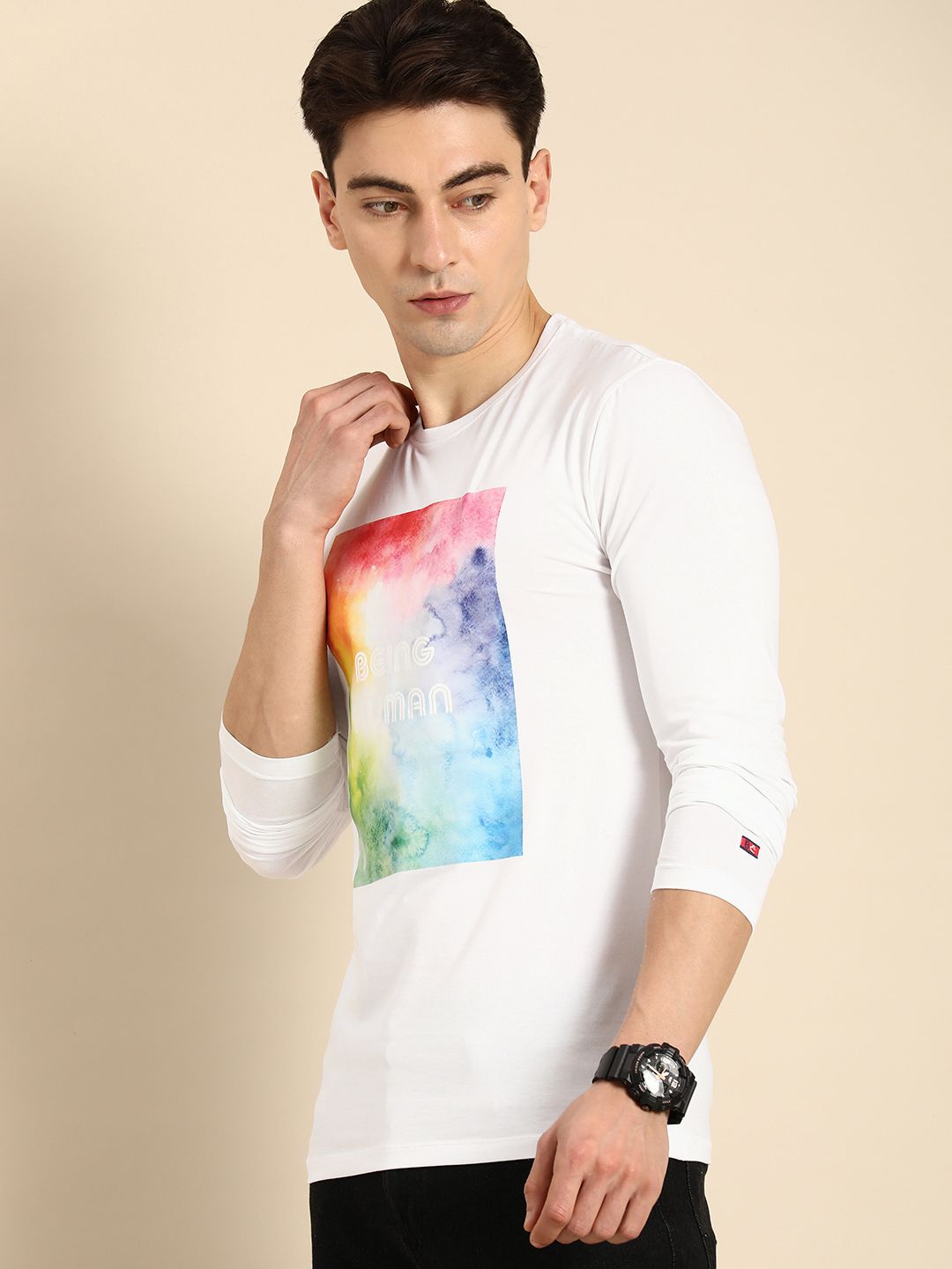 Being Human Men Brand Logo Printed T-shirt