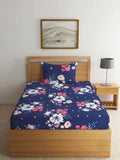 Myntra Elegant Homes Multicoloured Floral 300 TC Single Bedsheet with 1 Pillow Covers