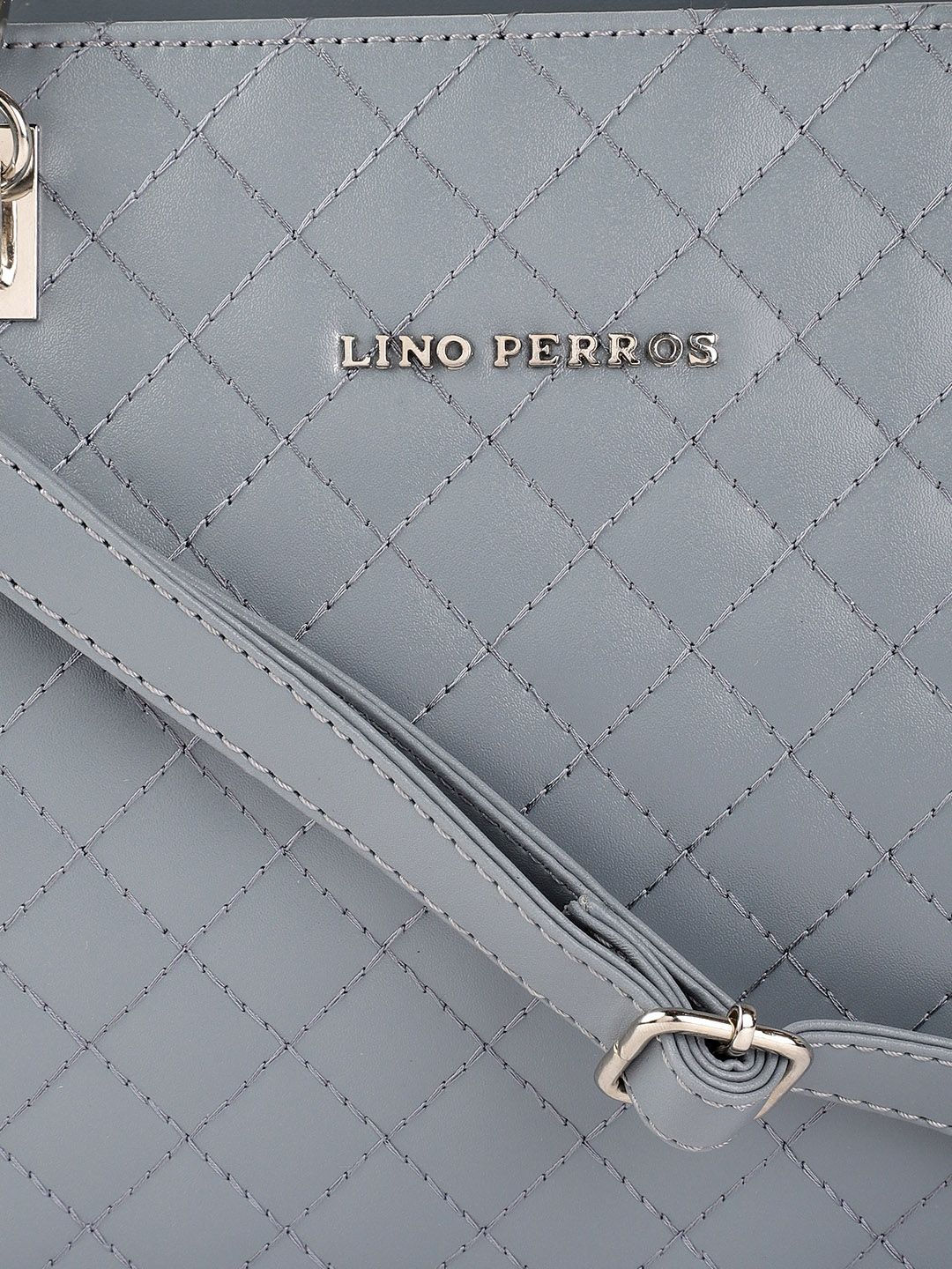 Lino Perros Blue Quilted Handheld Bag