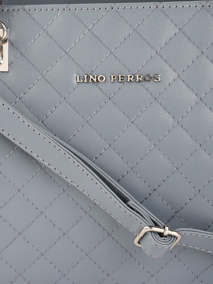 Lino Perros Blue Quilted Handheld Bag
