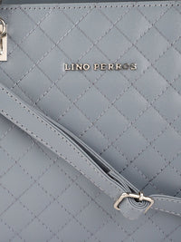 Lino Perros Blue Quilted Handheld Bag